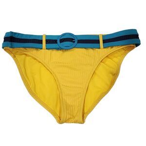 Jessica Simpson Womens Yellow And Blue Belted Tankini Bottom Size M‎ New